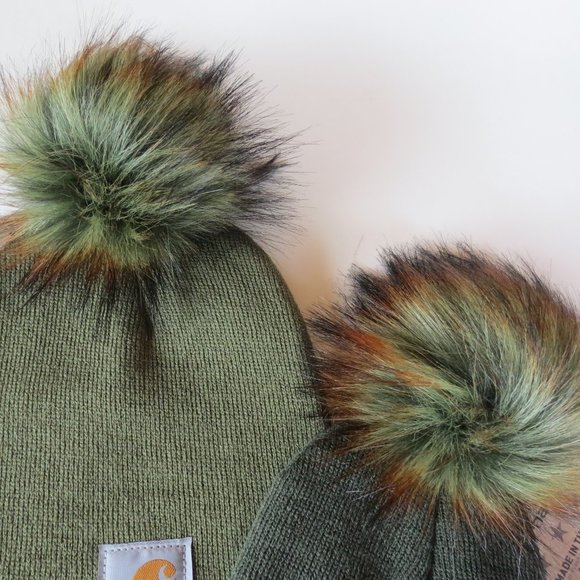 Carhartt Beanie Handmade in USA Pom Cap Set